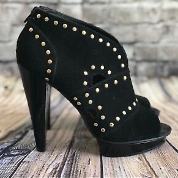 Steve Madden Shoes - Steve Madden suede studded open toe booties